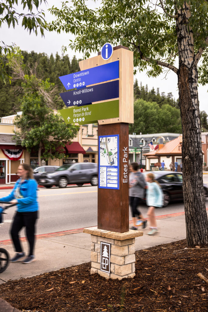 installed info kiosk in Estes Park Colorado
