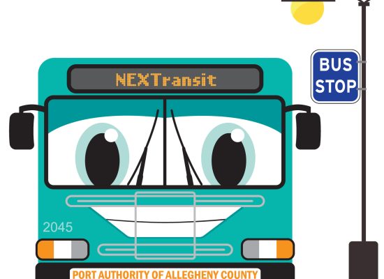 Kids outreach: Transit Friends Buddy the Bus character