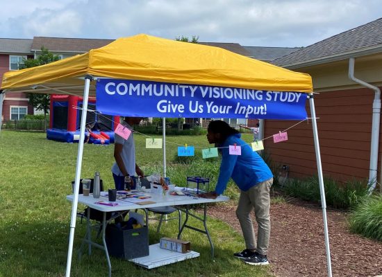 Surveying and input gathering in East Hills